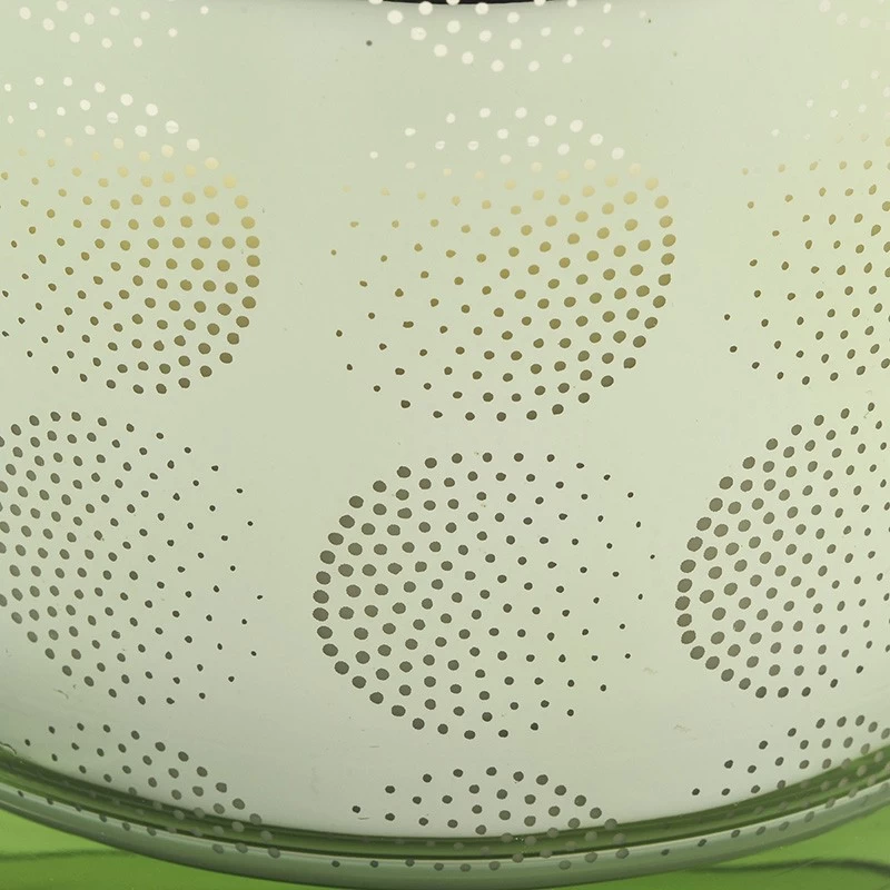 Wholesale three core green laser process large glass candle jar