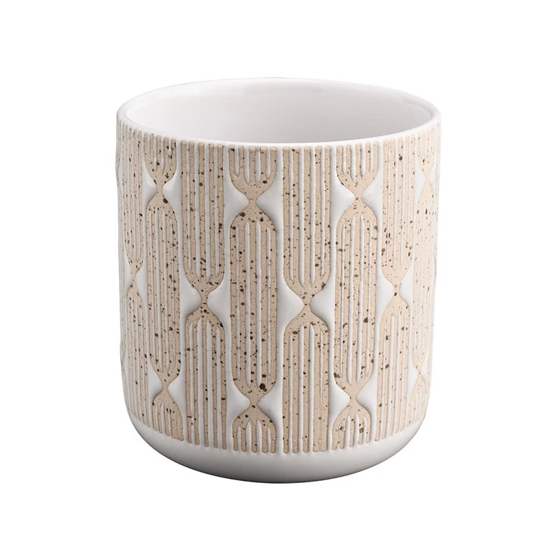 Ceramiczne pojemniki na świece 11 uncji Ceramiczne świeczniki z wosku zapachowego