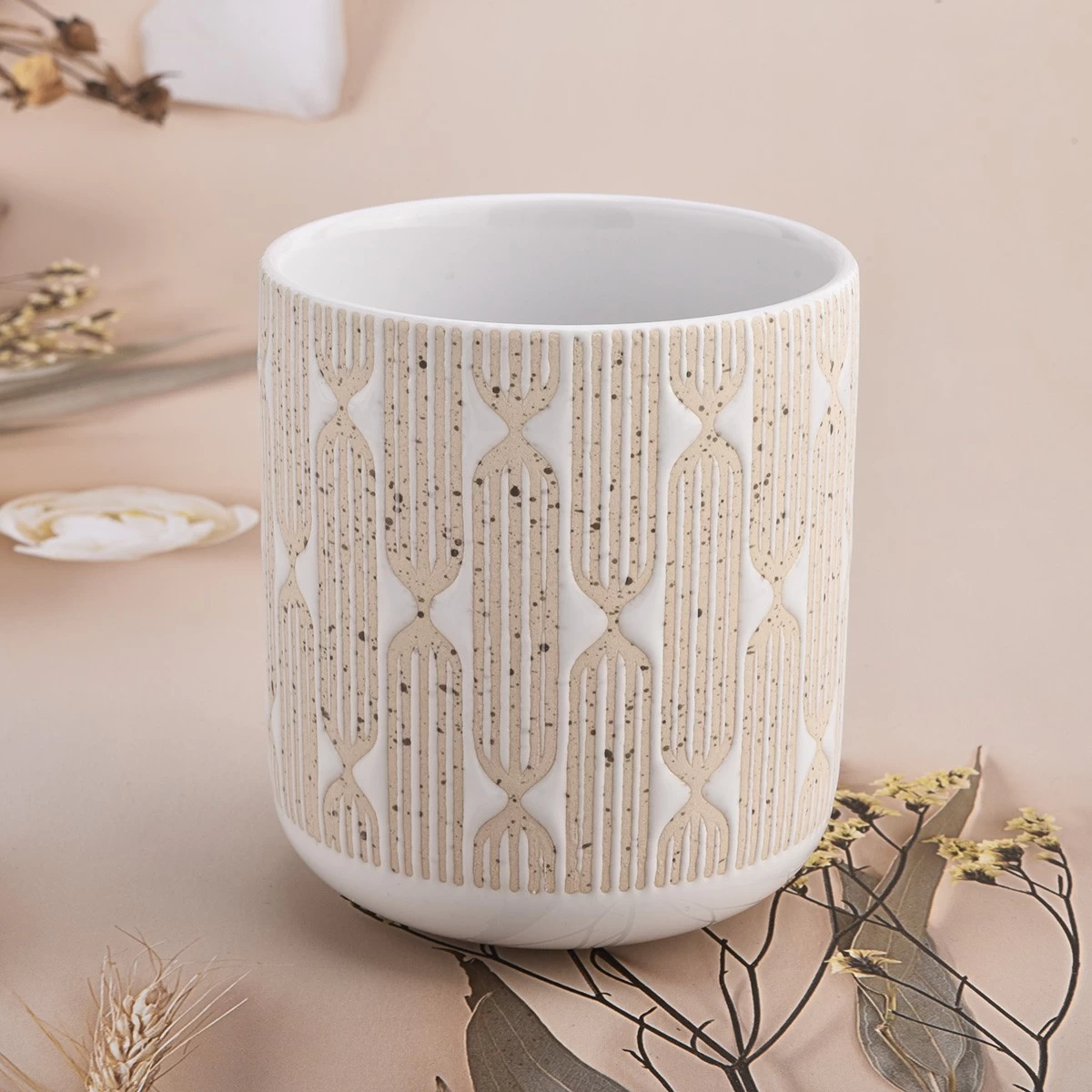 Ceramic Candle Vessels 11oz Scent Wax Ceramic Candle Holders