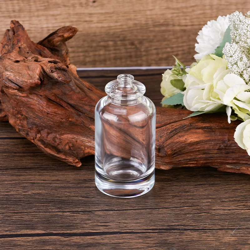 100ml round glass perfume bottle with crimp top
