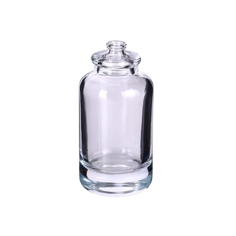 100ml round glass perfume bottle with crimp top