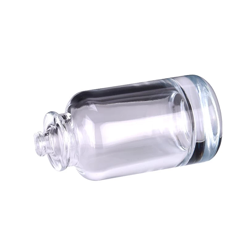 100ml round glass perfume bottle with crimp top