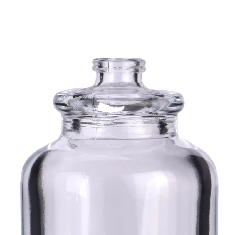 100ml round glass perfume bottle with crimp top