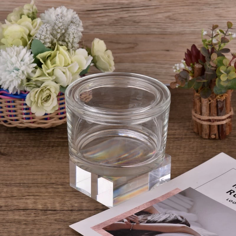 720ml 25oz Glass Candle Jar With Lids Custom Color Glass Candle Jars Wholesale