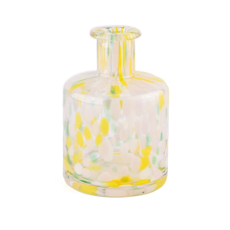 Wholesale hand blown glass reed diffuser bottle with home decor