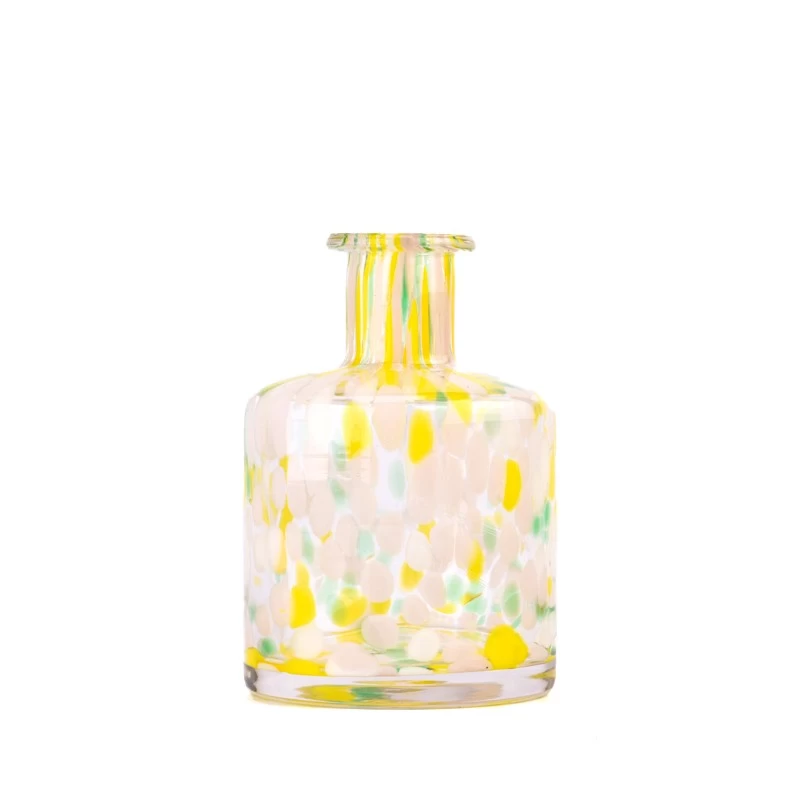 Wholesale hand blown glass reed diffuser bottle with home decor