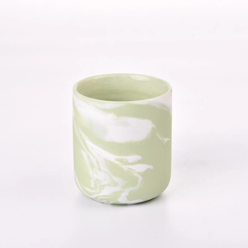 Wholesale 6oz glazed matte ceramic candle holder ceramic vessel