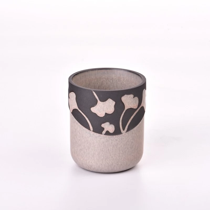 Wholesale 4.5 oz ceramic jar scented candle holder for home decoration