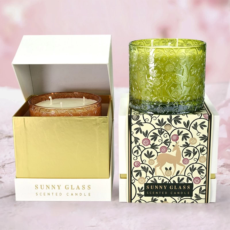 Wholesale newly designed tibetan antelope green packaging box candle holder gift box gift box