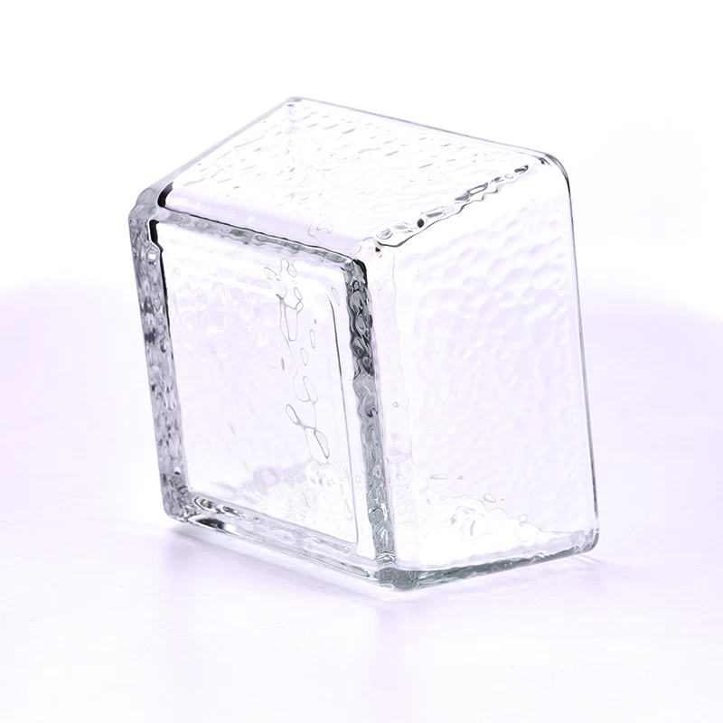 Supplier 200ml 250ml 300ml Modern Style Square Clear Glass Soy Wax Candle Vessel for Decoration 