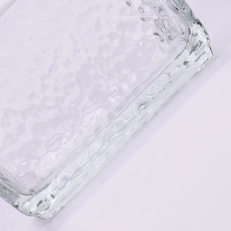 Supplier 200ml 250ml 300ml Modern Style Square Clear Glass Soy Wax Candle Vessel for Decoration 