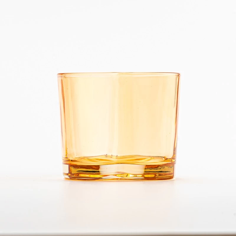 Custom Color Heart Shape Glass Candle Holders Beautiful Tealight Votive Glass Candle Holders Wholesale