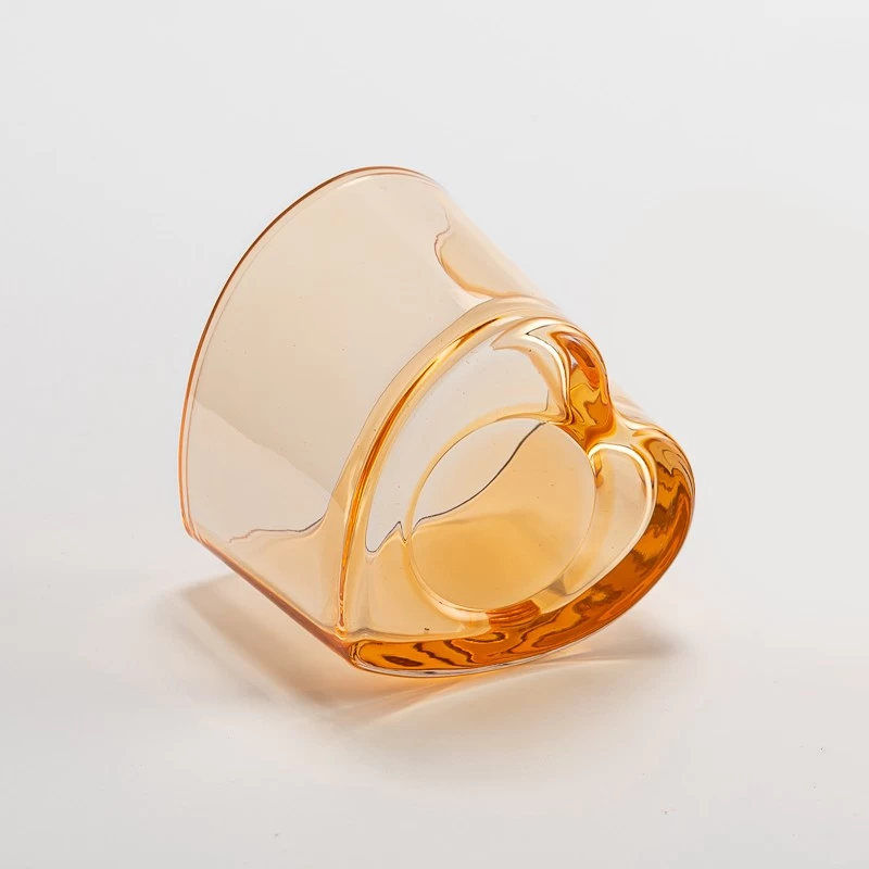 Custom Color Heart Shape Glass Candle Holders Beautiful Tealight Votive Glass Candle Holders Wholesale - COPY - use4m0
