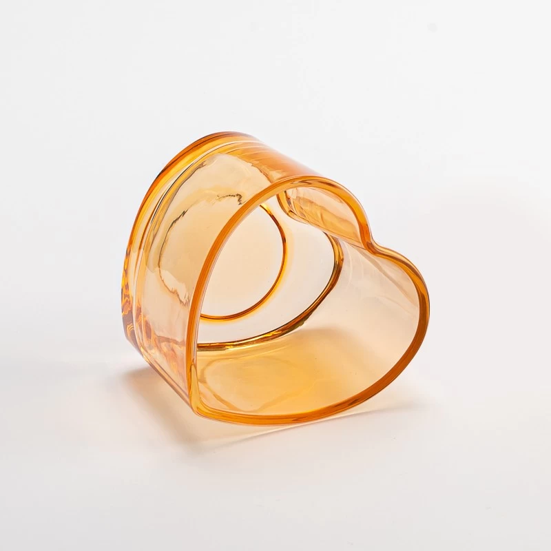 Custom Color Heart Shape Glass Candle Holders Beautiful Tealight Votive Glass Candle Holders Wholesale - COPY - use4m0