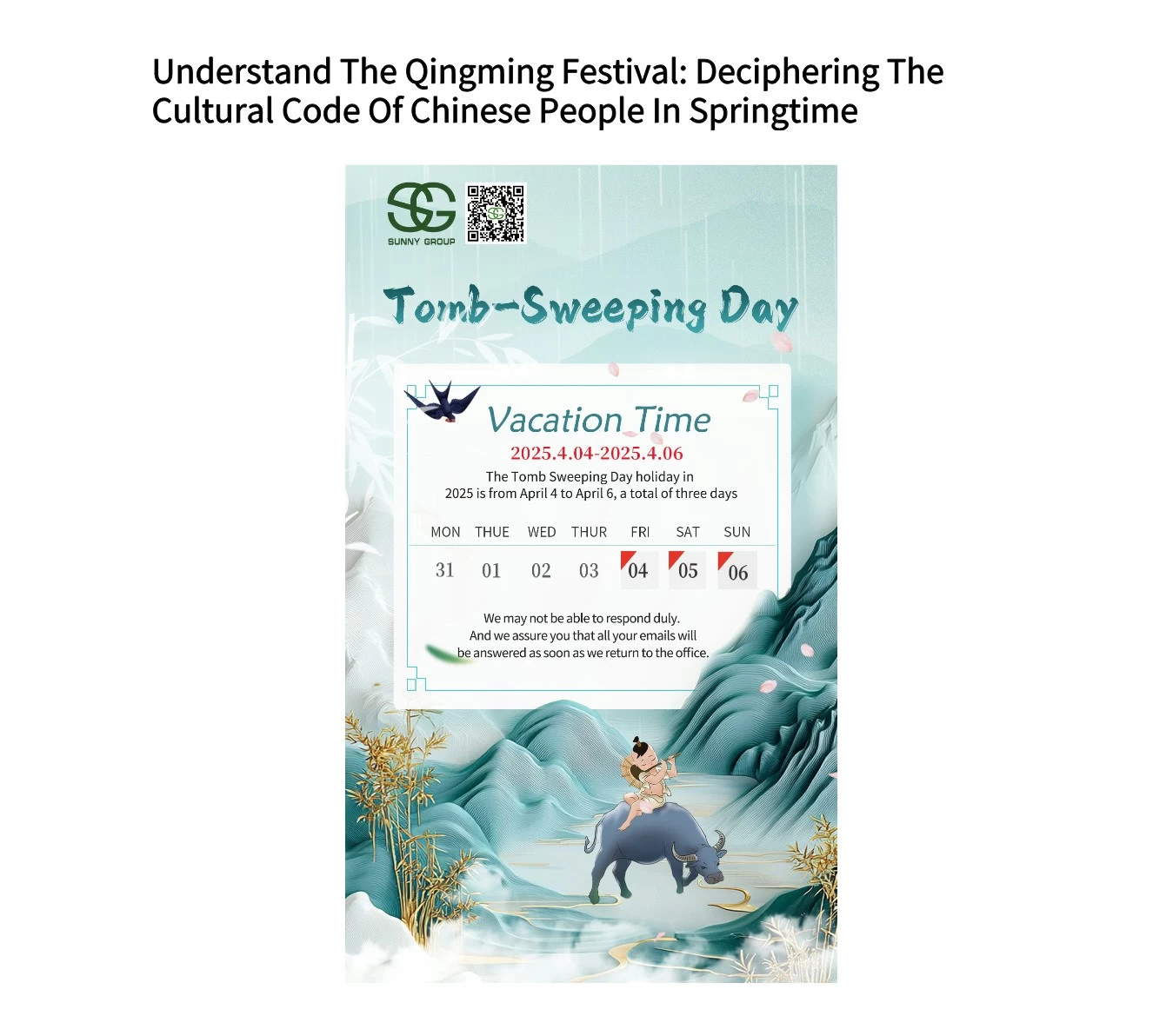 Understand the Qingming Festival: Deciphering the Cultural Code of Chinese People in Springtime 