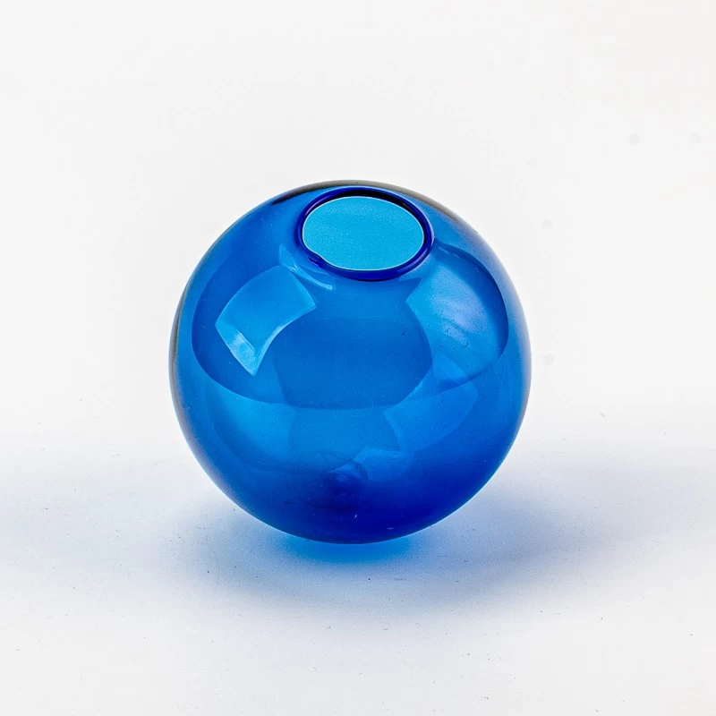 Wholesale 250ml Creative Style Blue Glass Ball Empty Glass Perfume Diffuser Bottle