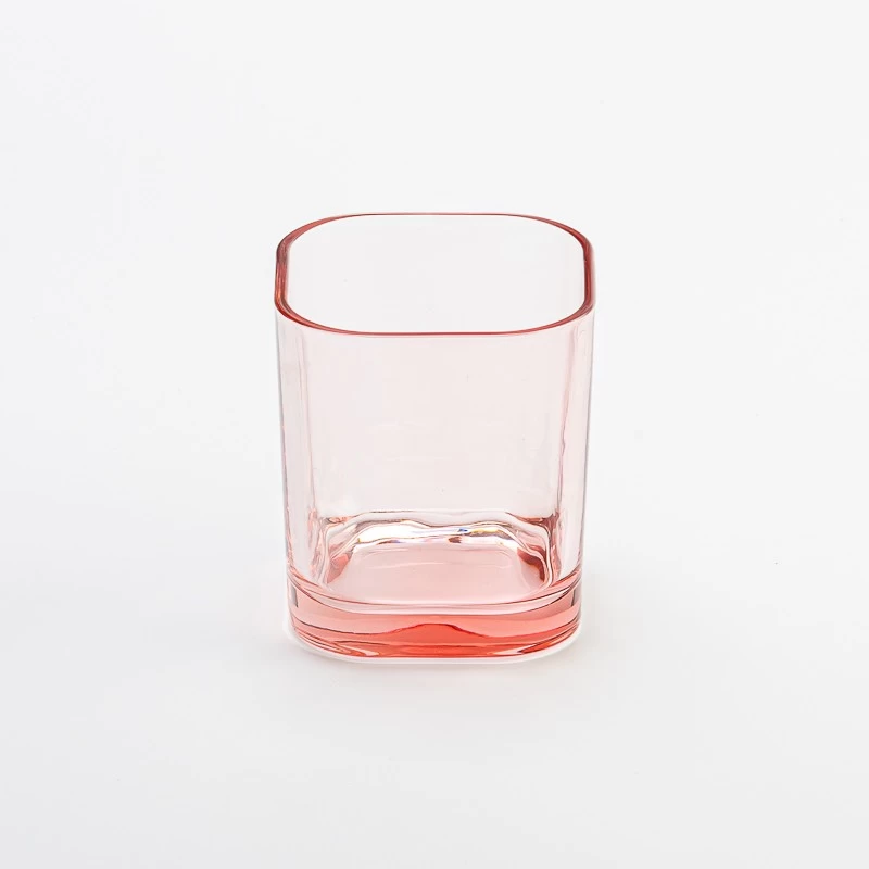 Wholesale luxury 8oz square glass candle jar