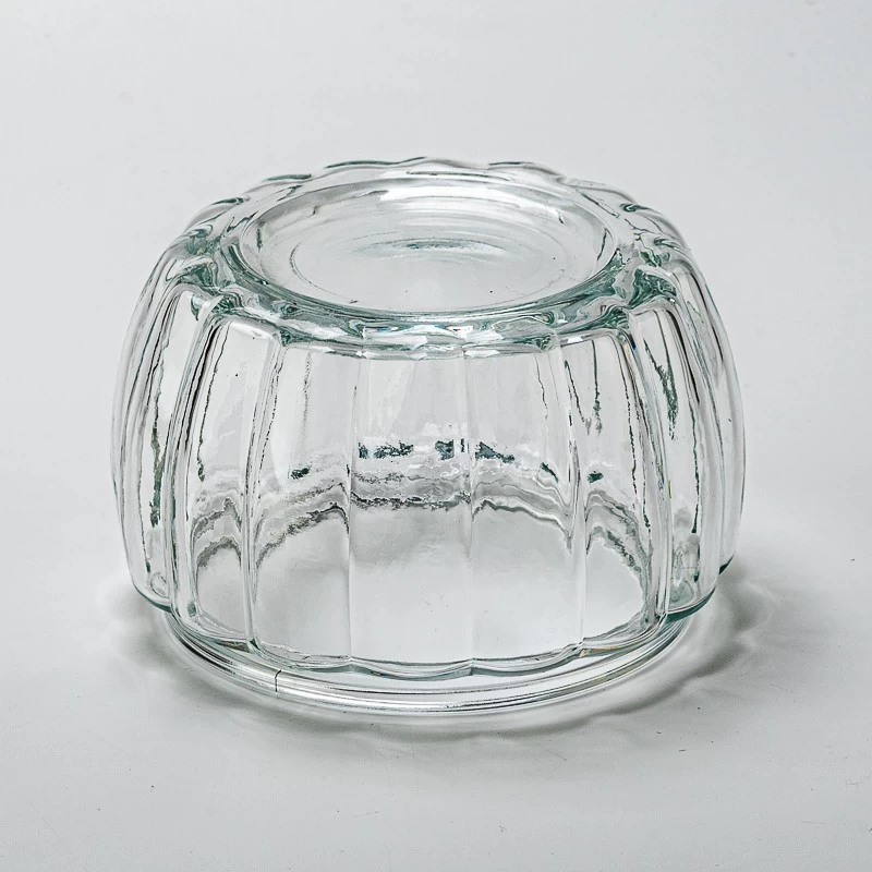 Creative Design Pumpkin Glass Jar Custom Color Empty Candle Vessel with Lid