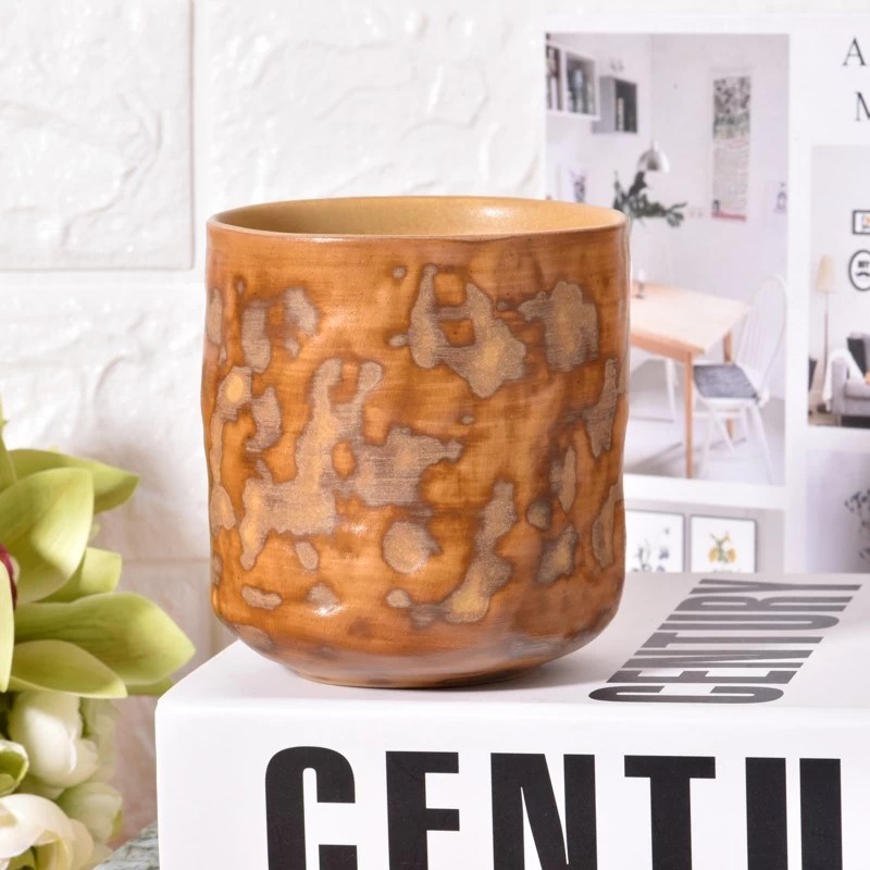 High End Unique Design Empty Ceramic Vessel Scented Candle Jar
