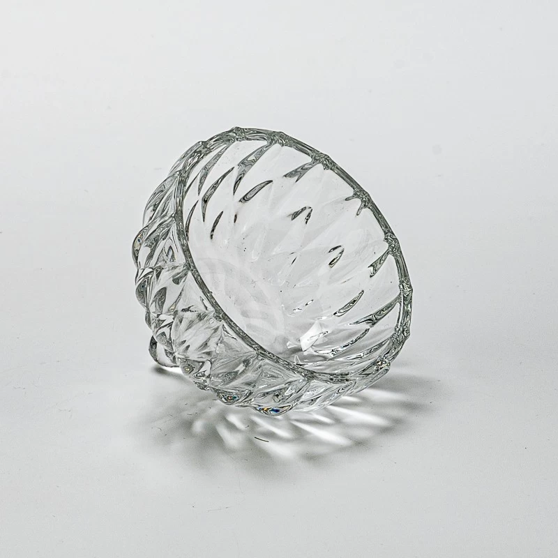 Home Decor Transparent Acorn Glass Jar Candle Vessel with Lid