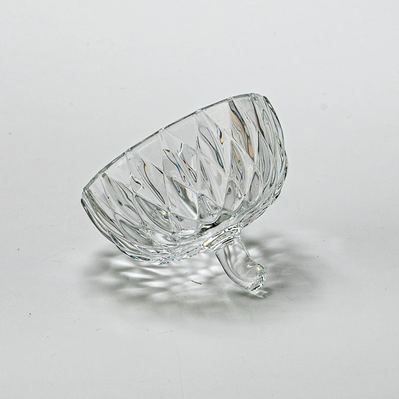 Home Decor Transparent Acorn Glass Jar Candle Vessel with Lid