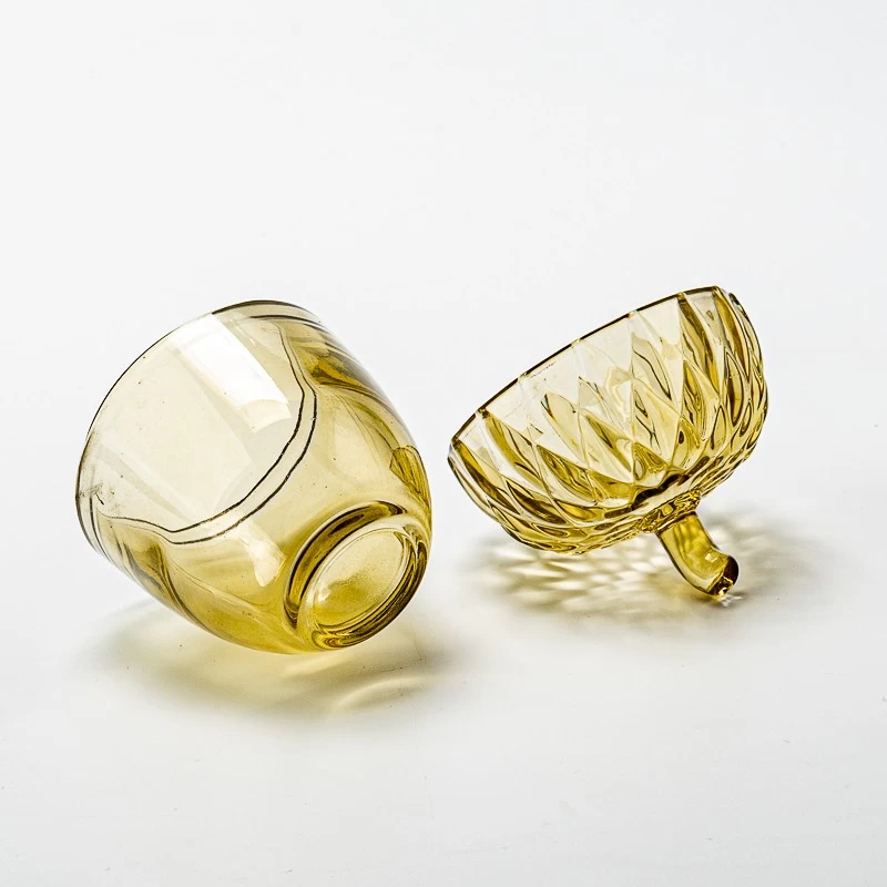 Glass candle jar candle container with glass lid