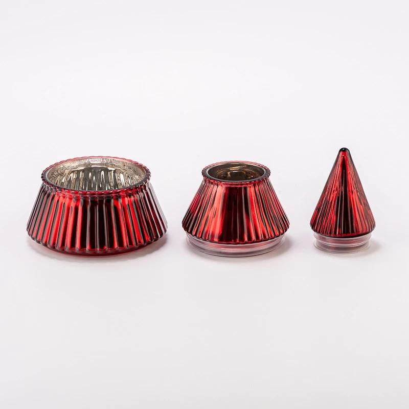 Candle container Christmas tree shape for Christmas