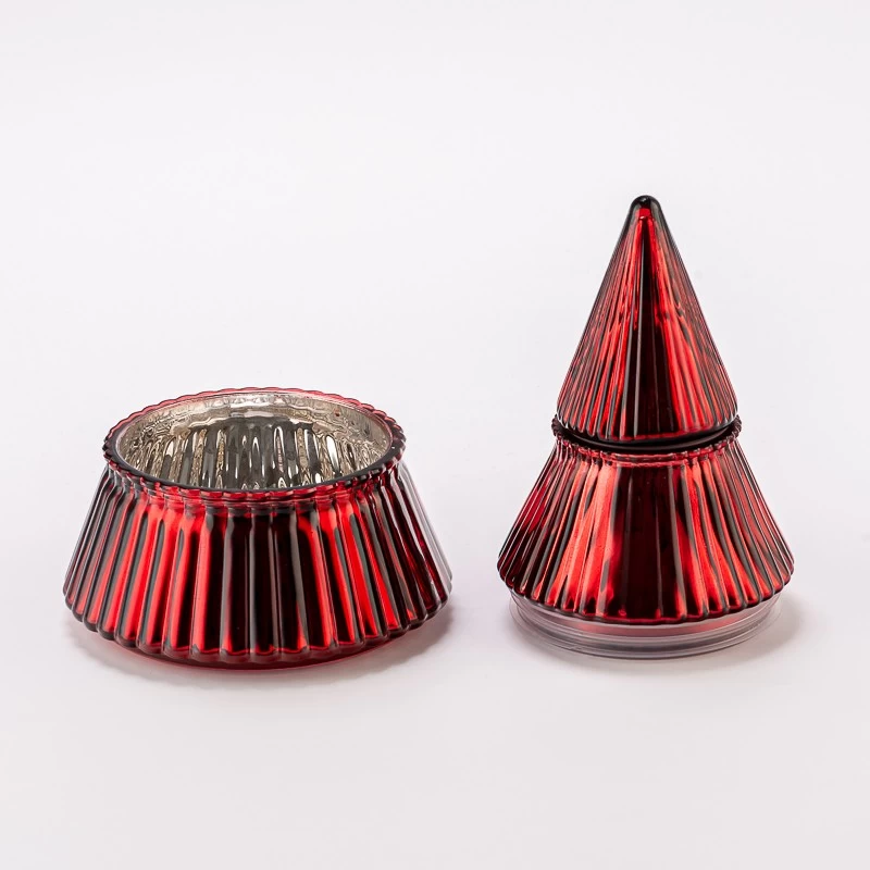 Candle container Christmas tree shape for Christmas