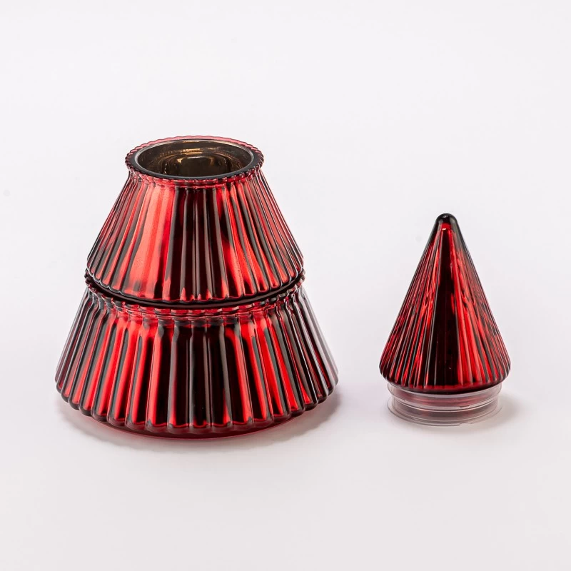 Candle container Christmas tree shape for Christmas