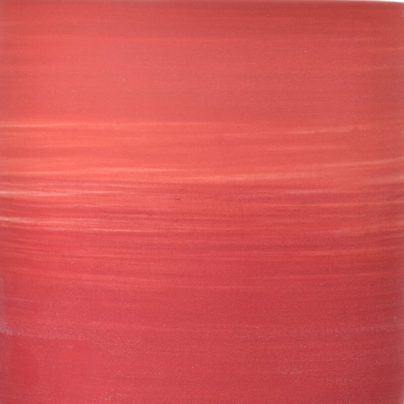 Hand Made Matte Red Porcelain 391ml Candle Ceramic Jar for Decoration