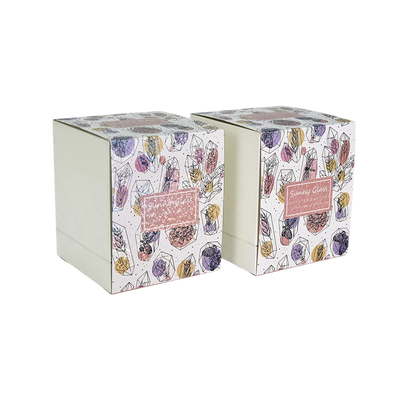 Wholesale exquisite applique pattern candle holder boxes, candle candle holder gift boxes