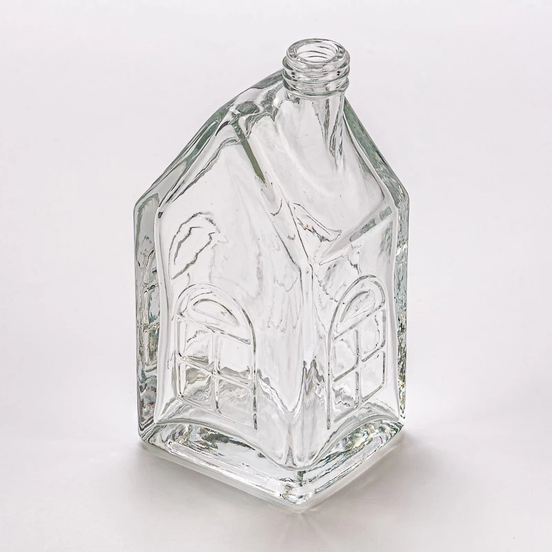 Supplier 150ml house shape glass bottle with chimney from Sunny Glassware Supplier 150ml house shape glass bottle with chimney from Sunny Glassware