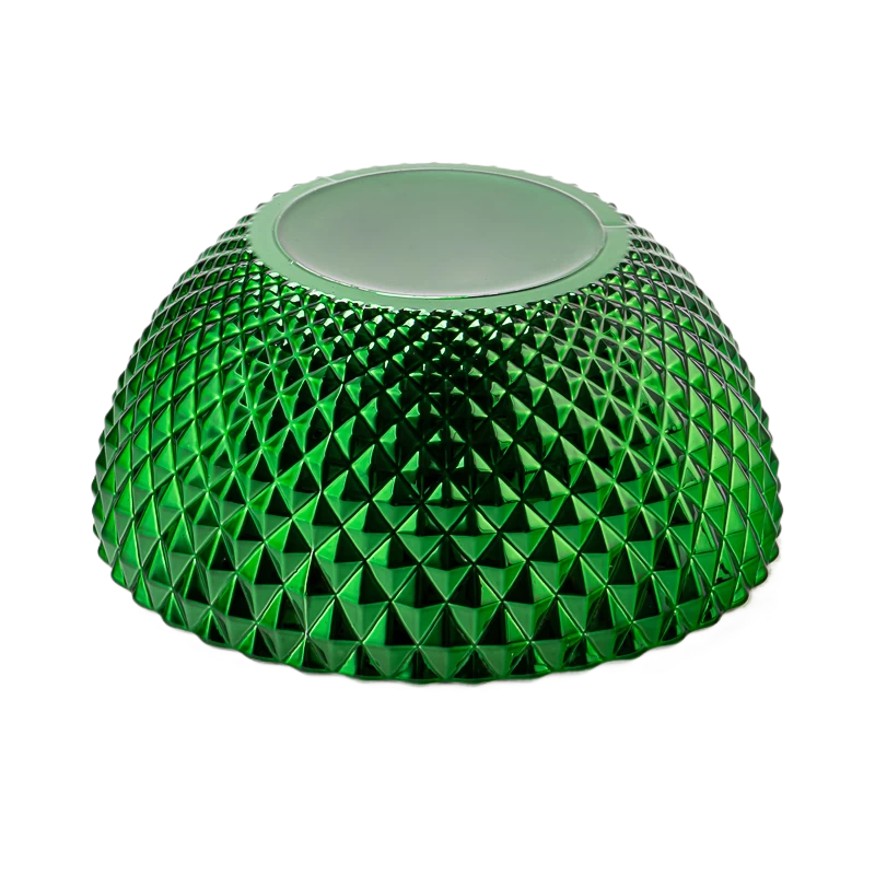  Wholesale Embossed Ball Shape Glass Candle Jar with Lid Decorative 