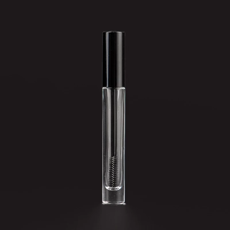  10ml Clear Bottled Covered Eyelash Brush in Tube With Base