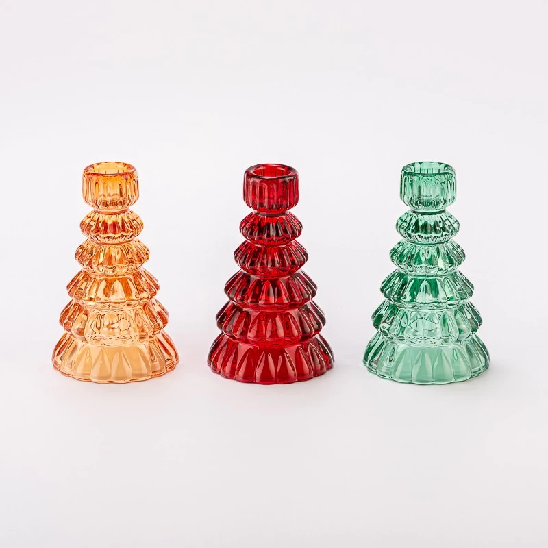 Luxury Amber Color Decorative Tealight Holder Glass Candle Jar