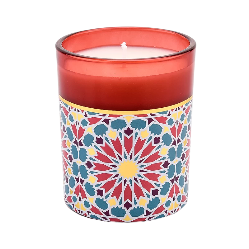 Nowoczesny ornament zapachowy Egzotyczny styl papierowy szklany słoik świeca pusty
