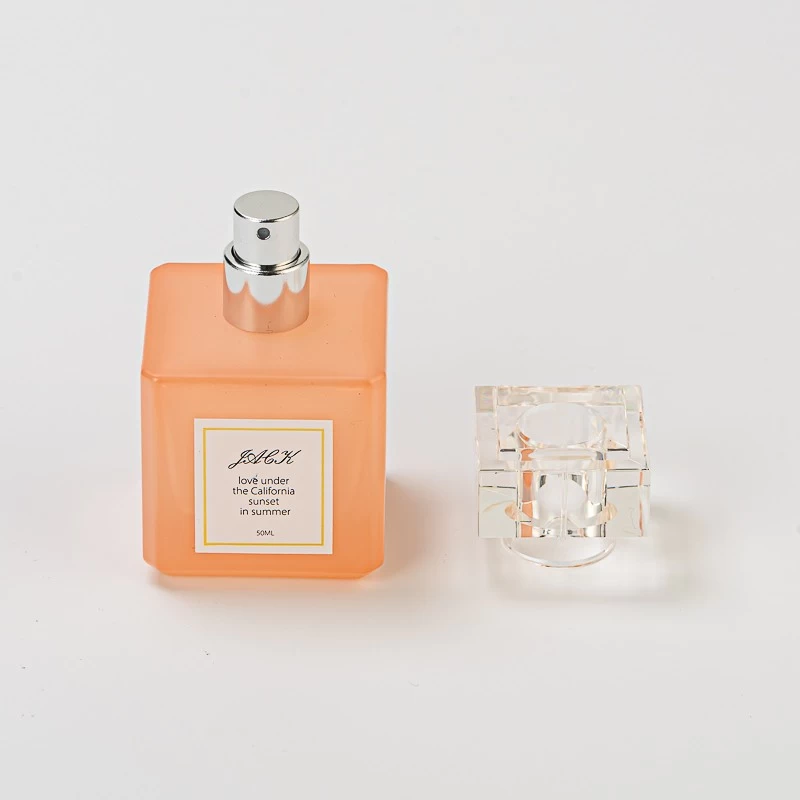 30ml 50 ml square Glass Perfume Bottle Fragrance with Spray cap