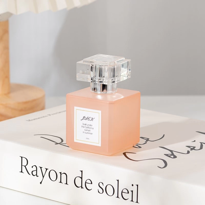 30ml 50 ml square Glass Perfume Bottle Fragrance with Spray cap