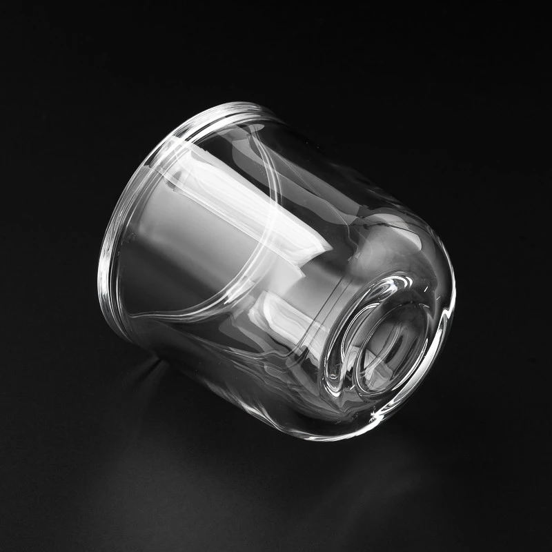 Unique Clear Thick Glass Wall 168ml Glass Candle Jar