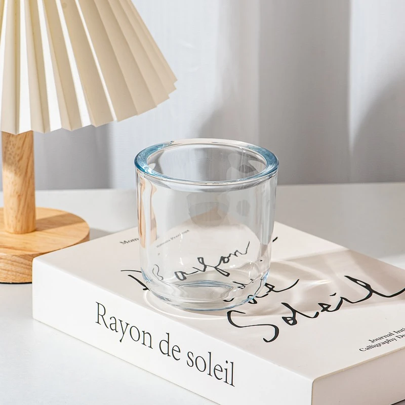 Custom Color Round Bottom Thick Glass Empty Candle Vessel
