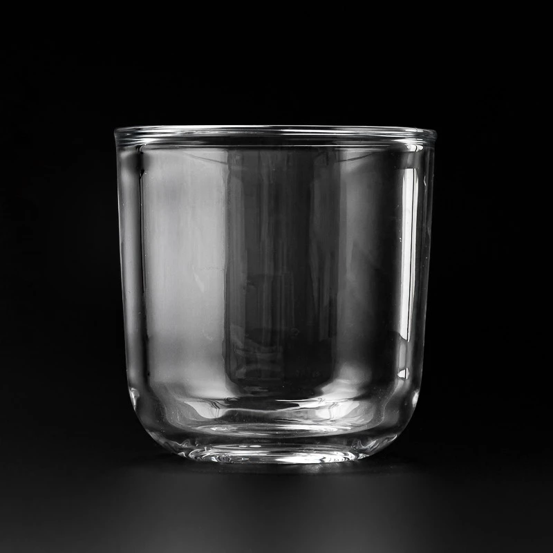 Custom Color Round Bottom Thick Glass Empty Candle Vessel