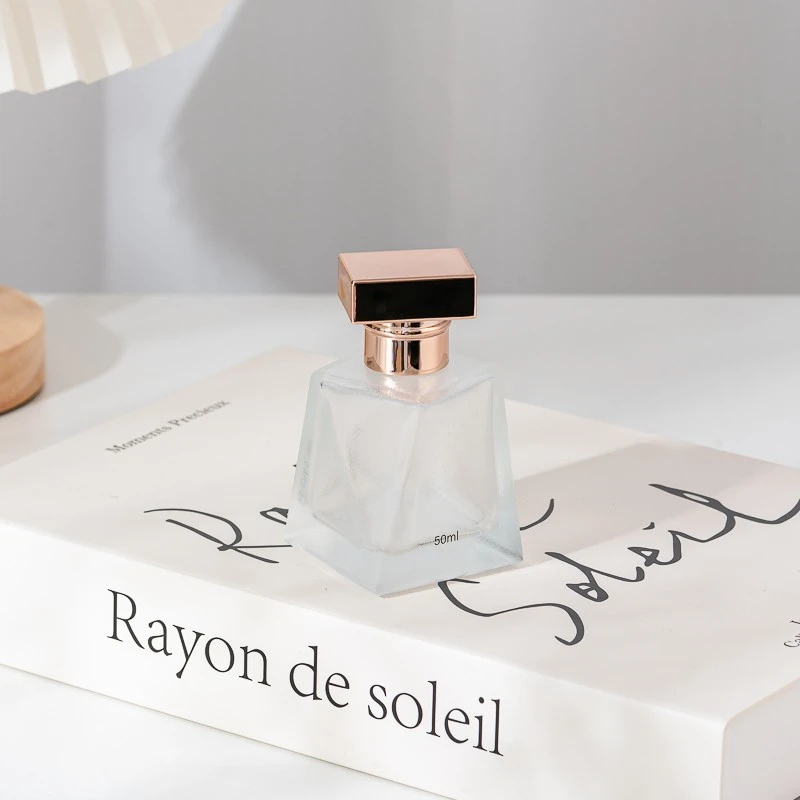 50ml Luxury frosted white Glass Perfume Bottle Wholesale