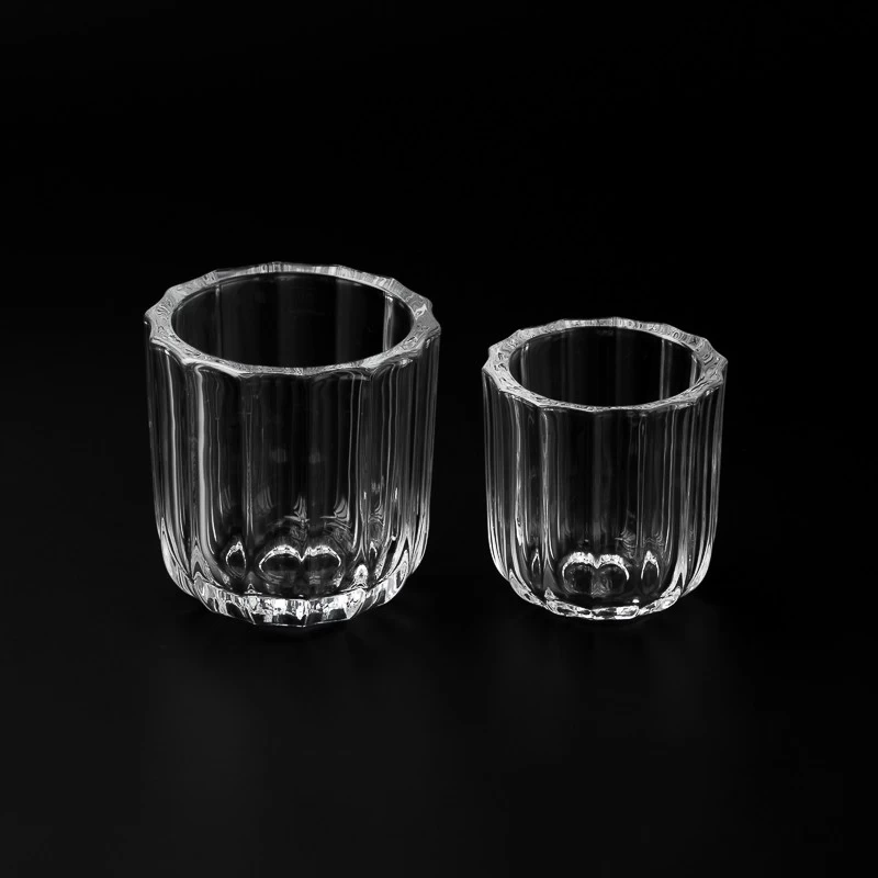 Popular Style Clear Glass Empty Candle Holder 170ml Glass Jar for Decoration