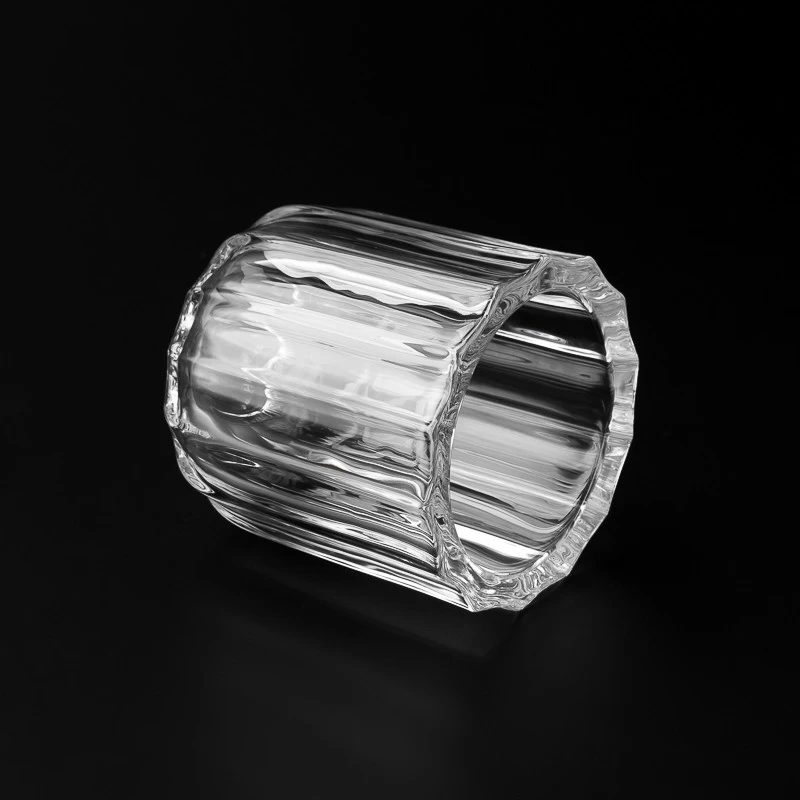 Popular Style Clear Glass Empty Candle Holder 170ml Glass Jar for Decoration