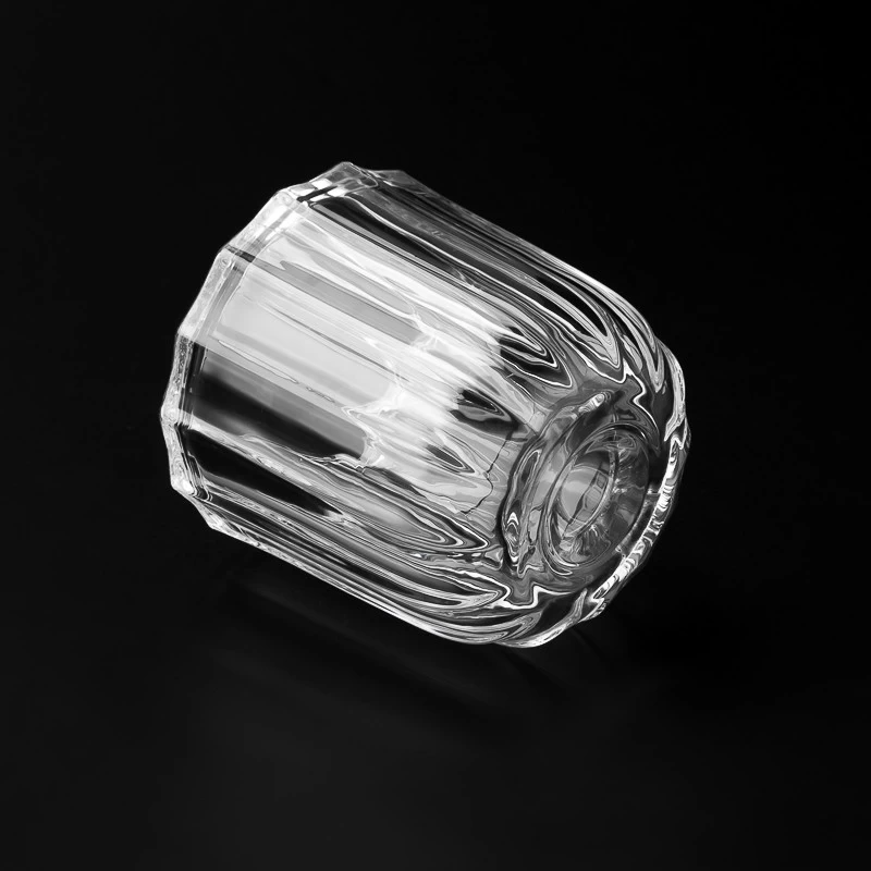 Popular Style Clear Glass Empty Candle Holder 170ml Glass Jar for Decoration