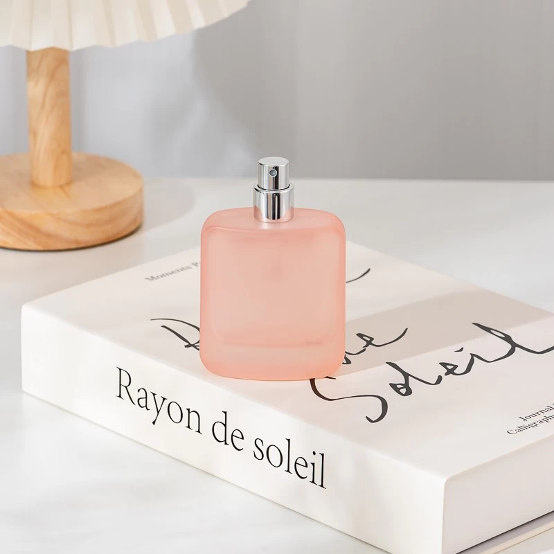 Frosted square Glass Perfume Bottle with home decor 