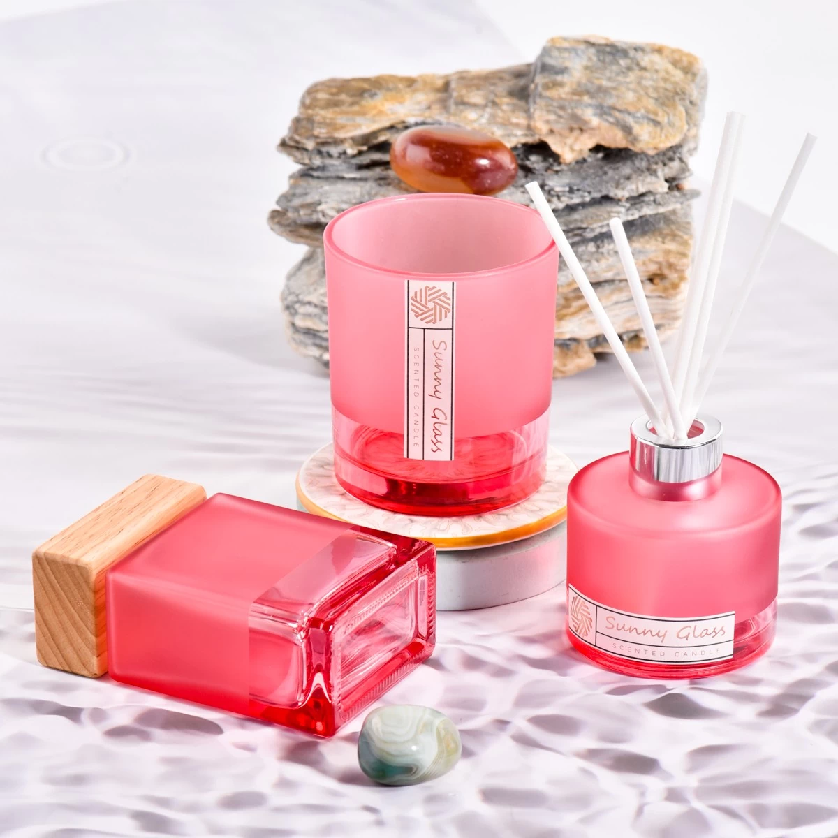 Transparent Frosted Glass Perfume Diffuser Bottle Wholesale