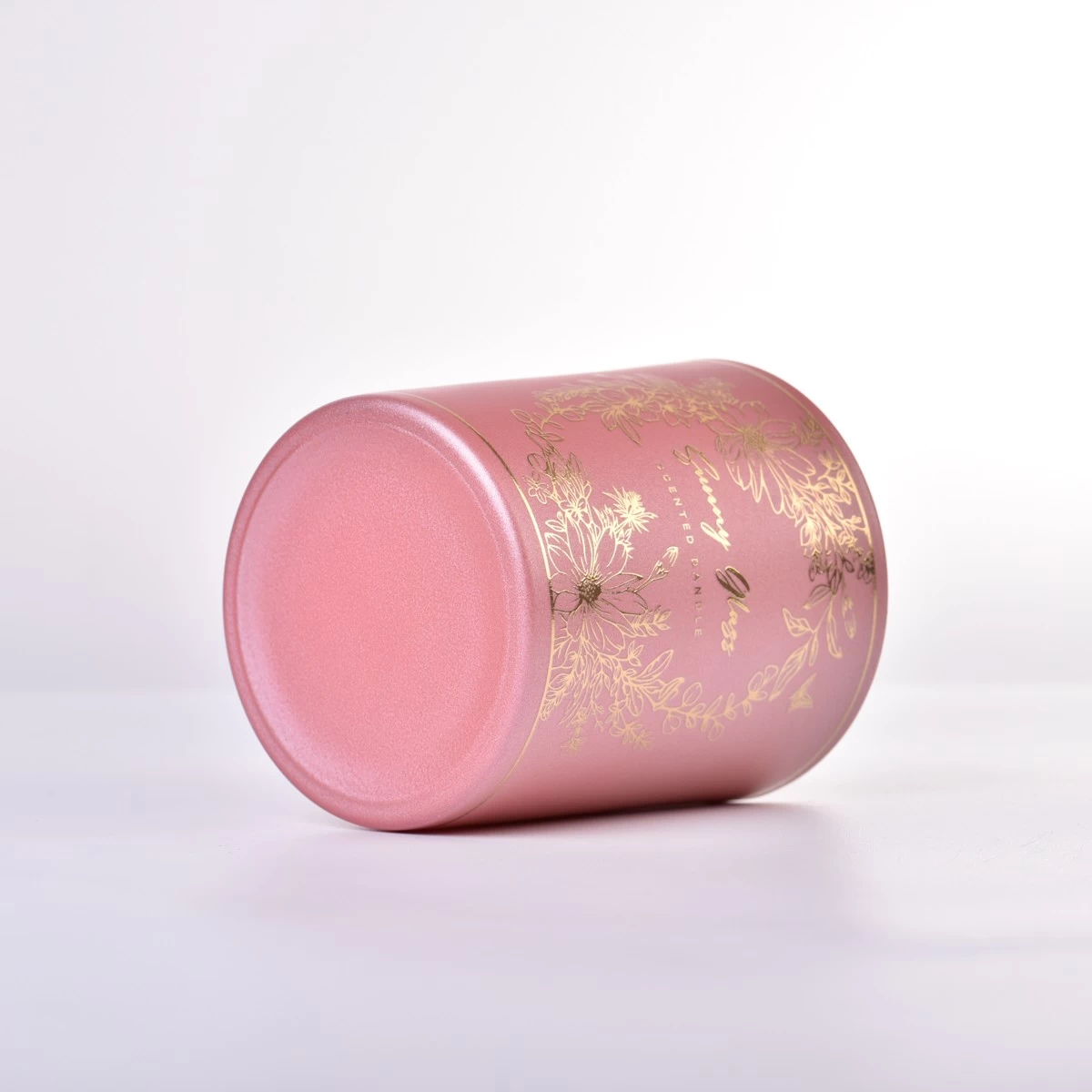Wholesale 8oz decal  scented candle glass vessel