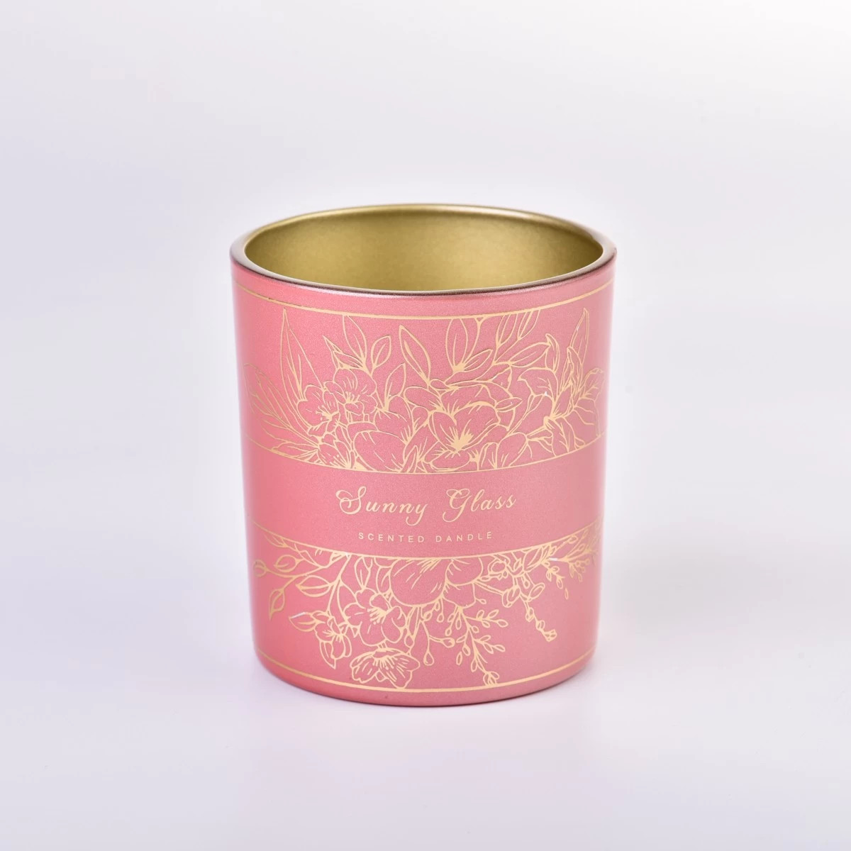 Wholesale 8oz decal  scented candle glass vessel