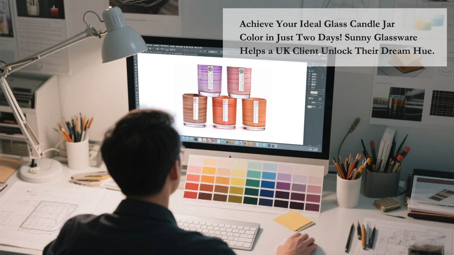 Achieve Your Ideal Glass Candle Jar Color in Just Two Days! Sunny Glassware Helps a UK Client Unlock Their Dream Hue